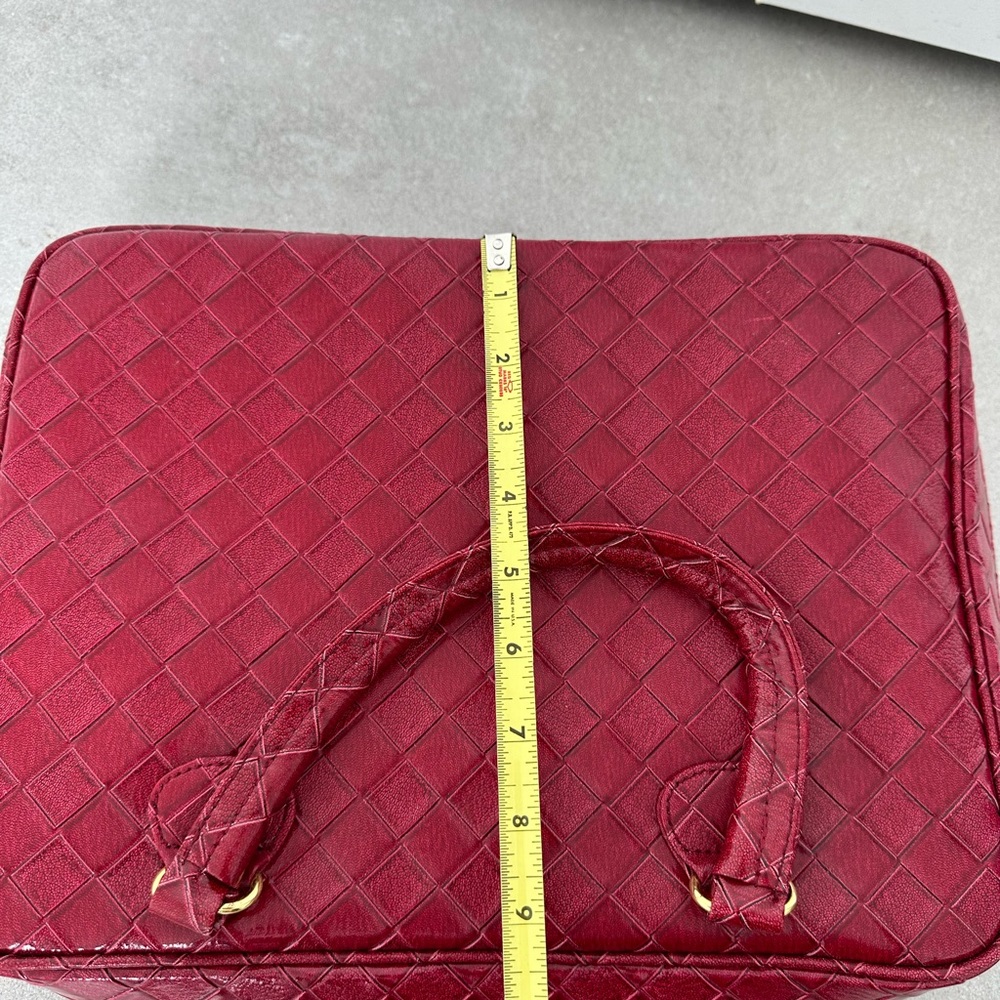 Estee Lauder Makeup Bag Beauty Case Laptop Computer Briefcase Red Tote Handbag - Picture 6 of 9